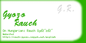 gyozo rauch business card